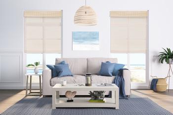 Cordless Woven Wood Roman Shades - Image 3