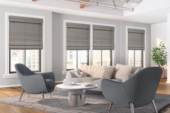 Cordless Woven Wood Roman Shades - Image 4