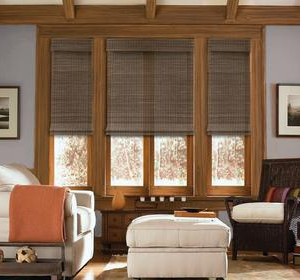 Cordless Woven Wood Roman Shades
