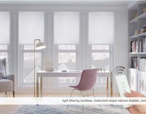 Motorized Light Filtering Cellular Shades