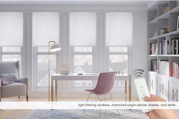 Motorized Light Filtering Cellular Shades
